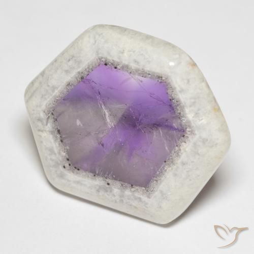 Rebanada de geoda de amatista Multicolor natural de 39.11 ct, Elegante, Transparente