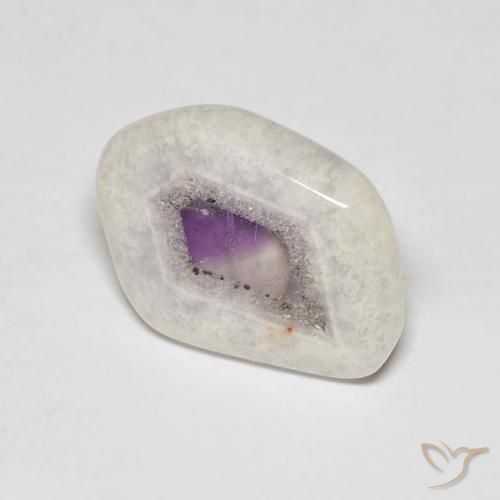 6.98ct Natural Multicolor Rebanada de geoda de amatista, Elegante, Transparente