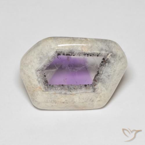 16.23ct Natural Multicolor Rebanada de geoda de amatista, Elegante, Transparente