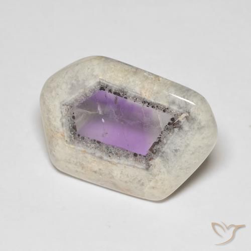 Rebanada de geoda de amatista Multicolor natural de 16.23 ct, Elegante, Transparente