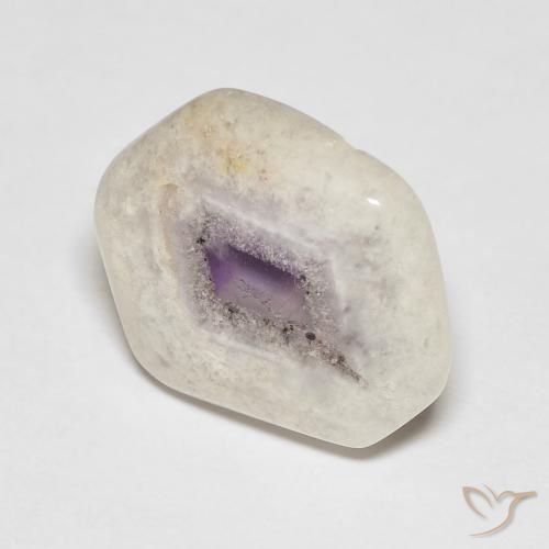 Rebanada de geoda de amatista Multicolor natural de 6.52 ct, Elegante, Transparente