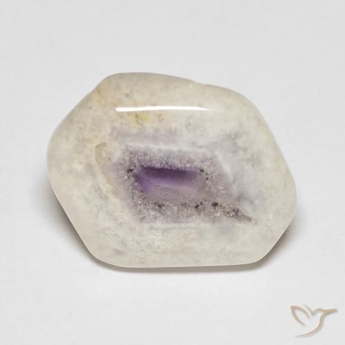 Rebanada de geoda de amatista Multicolor natural de 6.52 ct, Elegante, Transparente