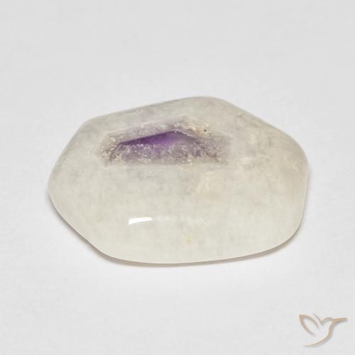 7.46ct Natural Multicolor Rebanada de geoda de amatista, Elegante, Transparente