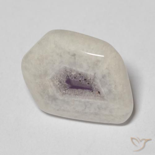 Rebanada de geoda de amatista Multicolor natural de 6.34 ct, Elegante, Transparente
