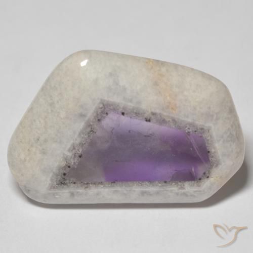 Rebanada de geoda de amatista Multicolor natural de 33.91 ct, Elegante, Transparente