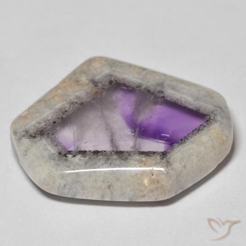 21.85ct Natural Multicolor Rebanada de geoda de amatista, Elegante, Transparente