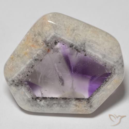 Rebanada de geoda de amatista Multicolor natural de 21.85 ct, Elegante, Transparente