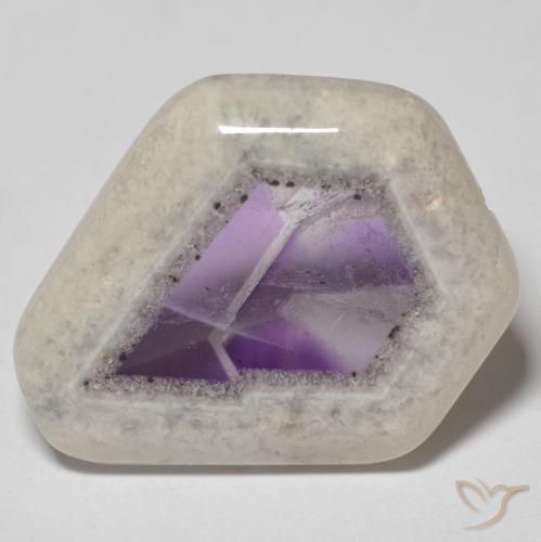 21.95ct Natural Multicolor Rebanada de geoda de amatista, Elegante, Transparente