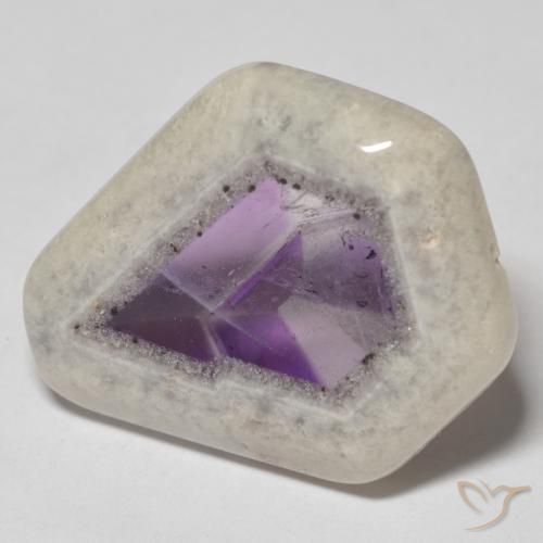 Rebanada de geoda de amatista Multicolor natural de 21.95 ct, Elegante, Transparente
