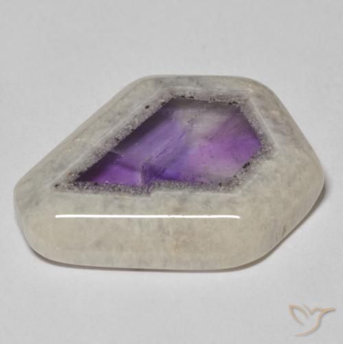 Rebanada de geoda de amatista Multicolor natural de 21.95 ct, Elegante, Transparente