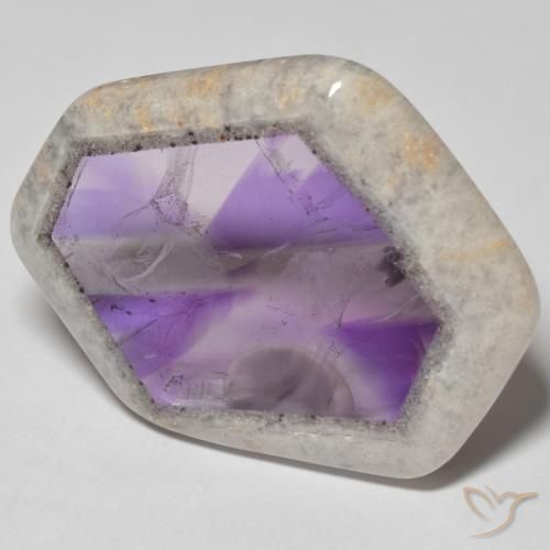 51.52ct Natural Multicolor Rebanada de geoda de amatista, Elegante, Transparente