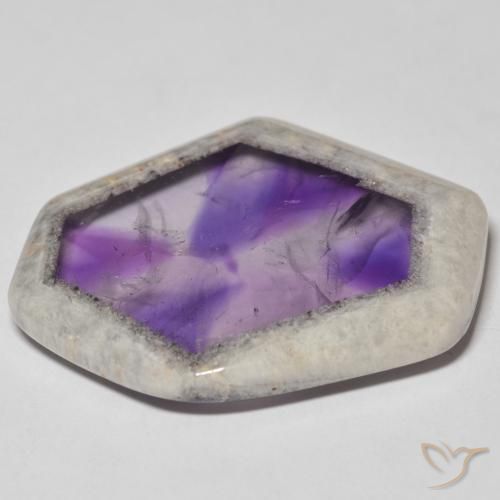 Rebanada de geoda de amatista Multicolor natural de 51.52 ct, Elegante, Transparente