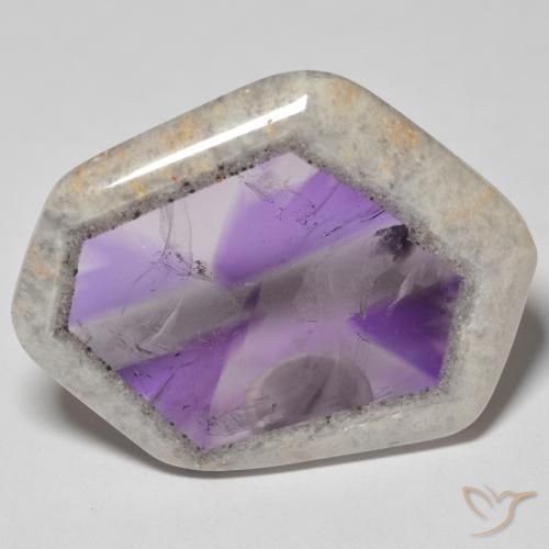 Rebanada de geoda de amatista Multicolor natural de 51.52 ct, Elegante, Transparente