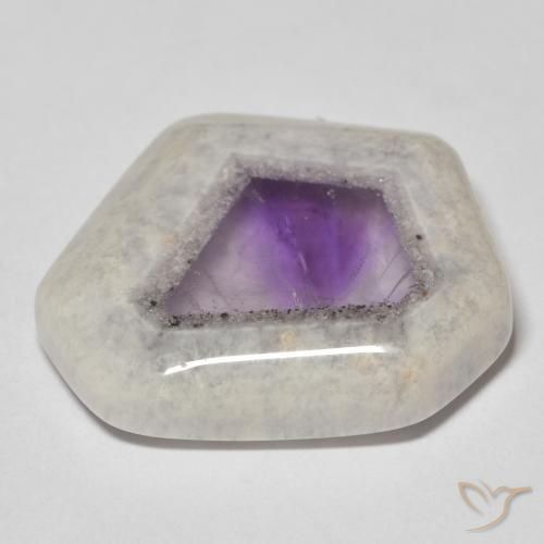 Rebanada de geoda de amatista Multicolor natural de 24.02 ct, Elegante, Transparente
