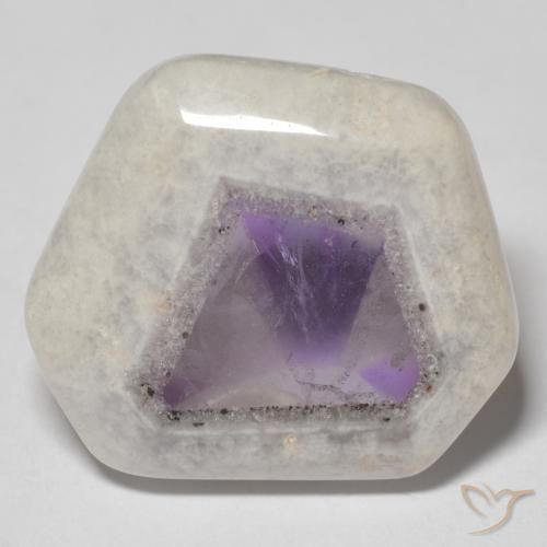 Rebanada de geoda de amatista Multicolor natural de 24.02 ct, Elegante, Transparente