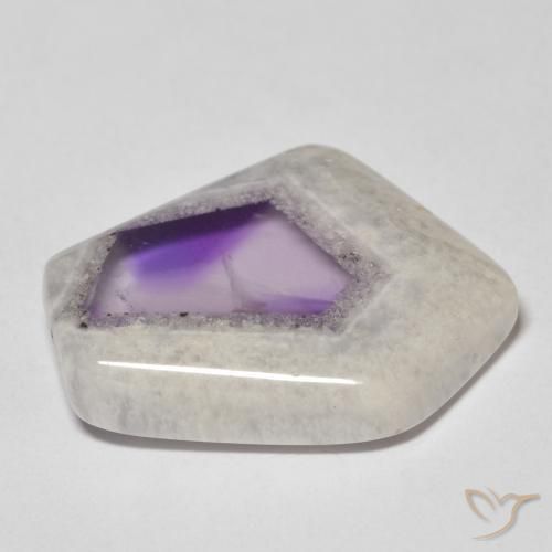 Rebanada de geoda de amatista Multicolor natural de 15.89 ct, Elegante, Transparente