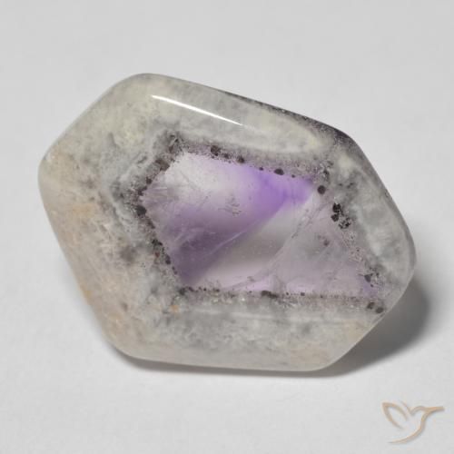 12.40ct Natural Multicolor Rebanada de geoda de amatista, Elegante, Transparente
