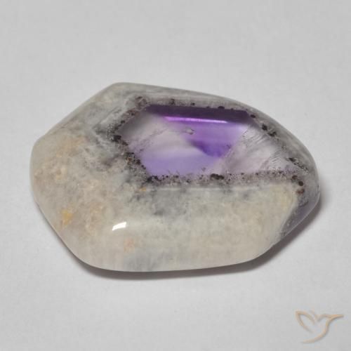 Rebanada de geoda de amatista Multicolor natural de 12.40 ct, Elegante, Transparente