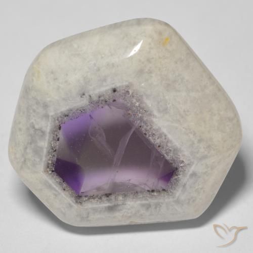 Rebanada de geoda de amatista Multicolor natural de 31.84 ct, Elegante, Transparente