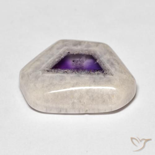 Rebanada de geoda de amatista Multicolor natural de 14.42 ct, Elegante, Transparente