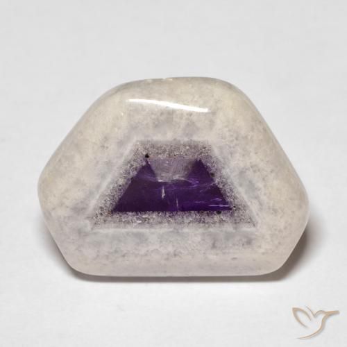 Rebanada de geoda de amatista Multicolor natural de 14.42 ct, Elegante, Transparente
