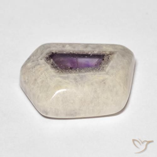 Rebanada de geoda de amatista Multicolor natural de 14.31 ct, Elegante, Transparente