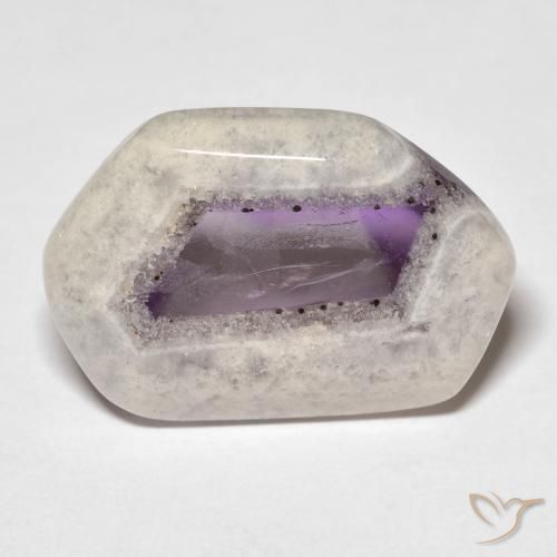 16.74ct Natural Multicolor Rebanada de geoda de amatista, Elegante, Transparente