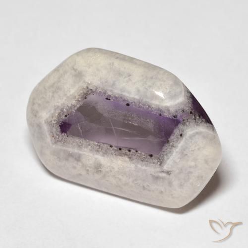 Rebanada de geoda de amatista Multicolor natural de 16.74 ct, Elegante, Transparente
