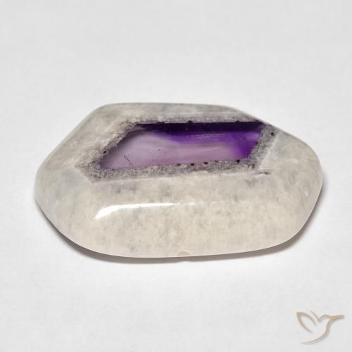 Rebanada de geoda de amatista Multicolor natural de 16.74 ct, Elegante, Transparente