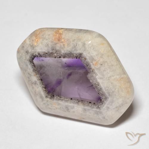 Rebanada de geoda de amatista Multicolor natural de 25.02 ct, Elegante, Transparente