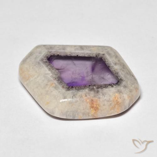 Rebanada de geoda de amatista Multicolor natural de 25.02 ct, Elegante, Transparente