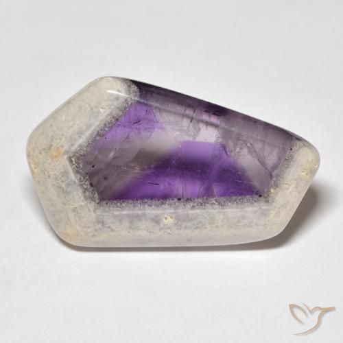 26.36ct Natural Multicolor Rebanada de geoda de amatista, Elegante, Transparente