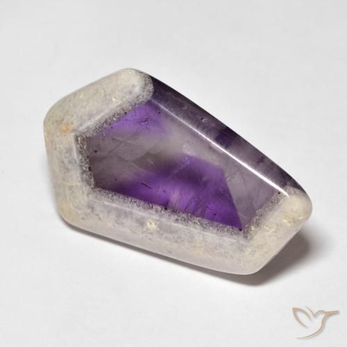 Rebanada de geoda de amatista Multicolor natural de 26.36 ct, Elegante, Transparente
