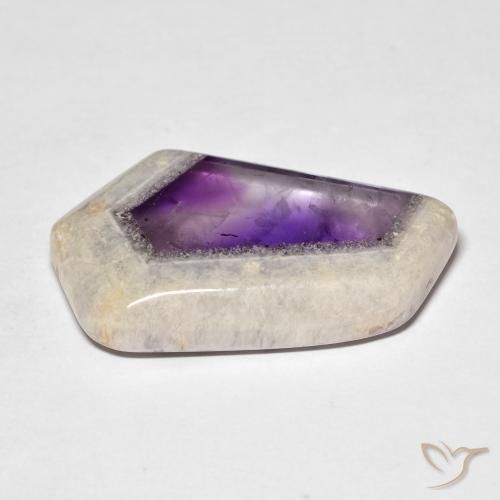 Rebanada de geoda de amatista Multicolor natural de 26.36 ct, Elegante, Transparente