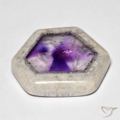 Rebanada de geoda de amatista Multicolor natural de 39.70 ct, Elegante, Transparente