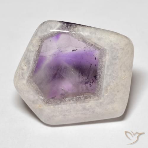 Rebanada de geoda de amatista Multicolor natural de 29.60 ct, Elegante, Transparente