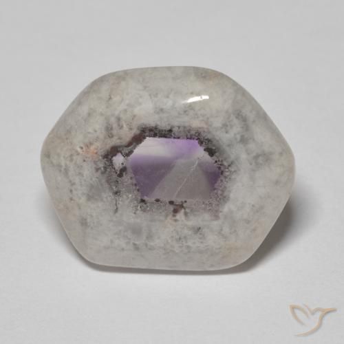 11.44ct Natural Multicolor Rebanada de geoda de amatista, Elegante, Transparente