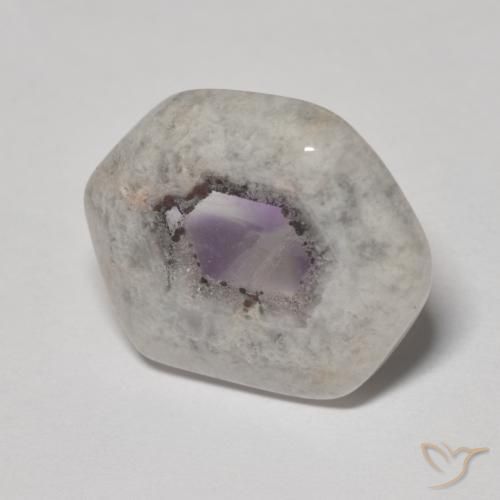 Rebanada de geoda de amatista Multicolor natural de 11.44 ct, Elegante, Transparente