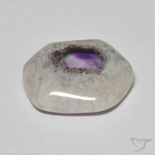 Rebanada de geoda de amatista Multicolor natural de 11.44 ct, Elegante, Transparente