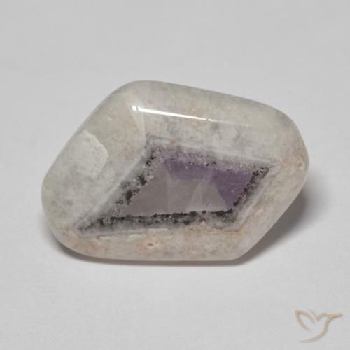 Rebanada de geoda de amatista Multicolor natural de 7.57 ct, Elegante, Transparente