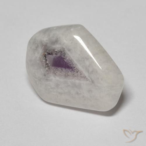Rebanada de geoda de amatista Multicolor natural de 6.74 ct, Elegante, Transparente