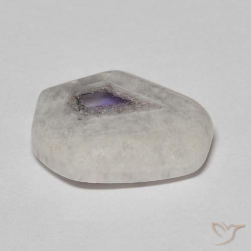 Rebanada de geoda de amatista Multicolor natural de 6.74 ct, Elegante, Transparente