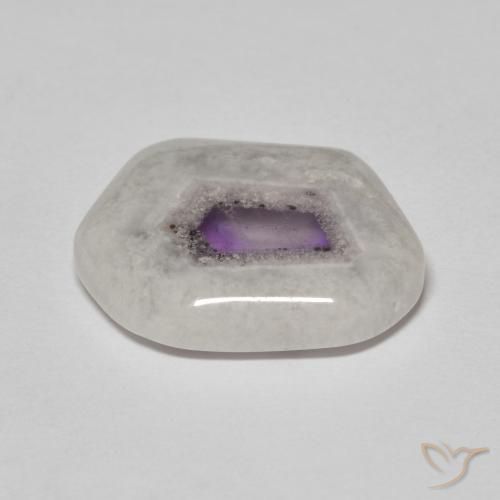 Rebanada de geoda de amatista Multicolor natural de 9.26 ct, Elegante, Transparente