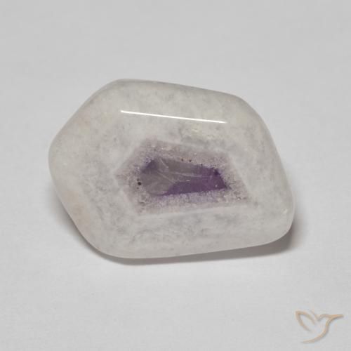 8.08ct Natural Multicolor Rebanada de geoda de amatista, Elegante, Transparente