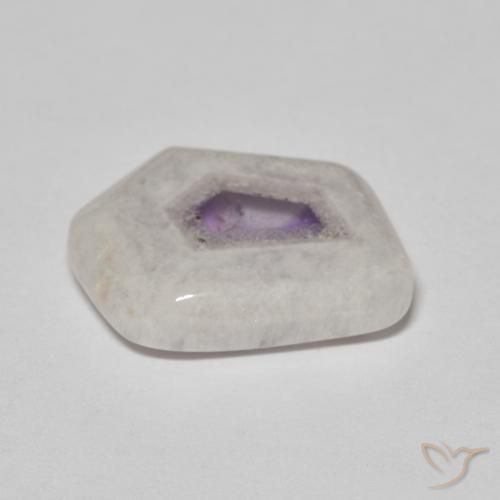 Rebanada de geoda de amatista Multicolor natural de 8.08 ct, Elegante, Transparente