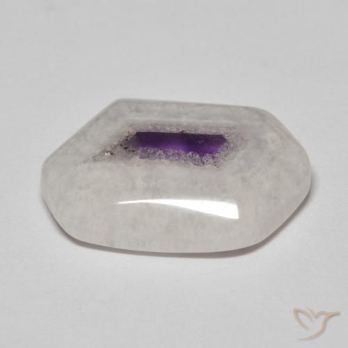 Rebanada de geoda de amatista Multicolor natural de 11.48 ct, Elegante, Transparente