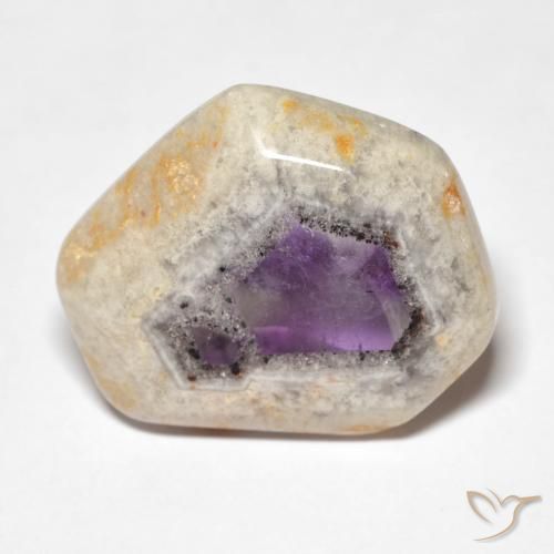 18.18ct Natural Multicolor Rebanada de geoda de amatista, Elegante, Transparente
