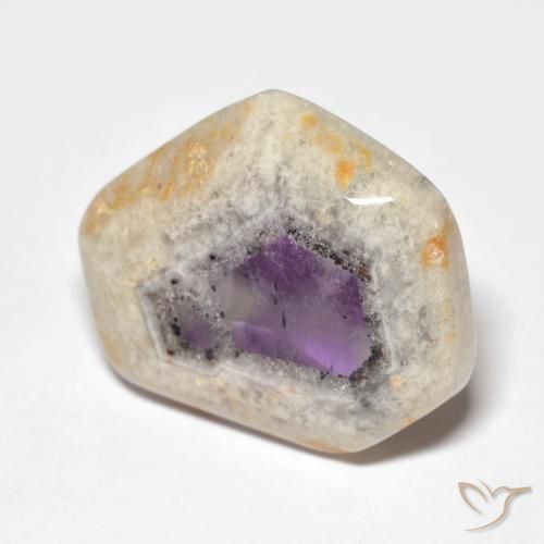 Rebanada de geoda de amatista Multicolor natural de 18.18 ct, Elegante, Transparente