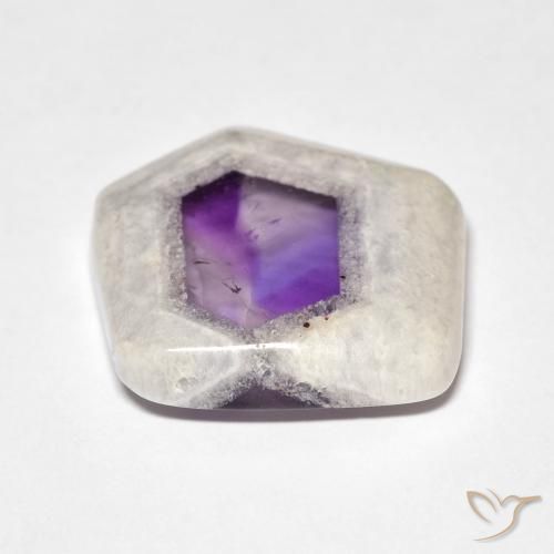 22.06ct Natural Multicolor Rebanada de geoda de amatista, Elegante, Transparente