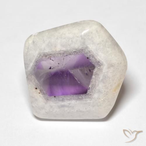 Rebanada de geoda de amatista Multicolor natural de 22.06 ct, Elegante, Transparente